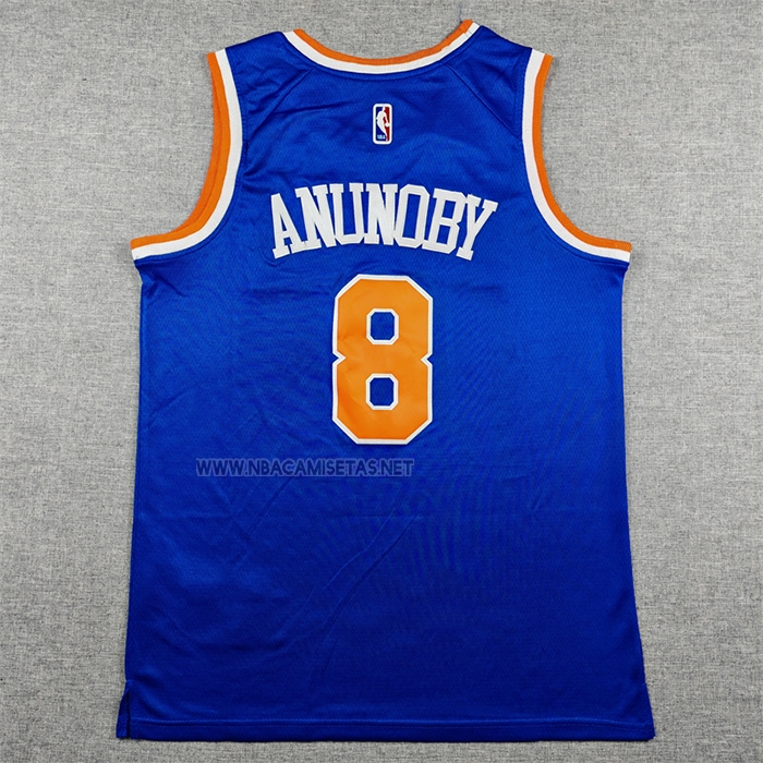 Camiseta New York Knicks Og Anunoby NO 8 Icon 2025-26 Azul